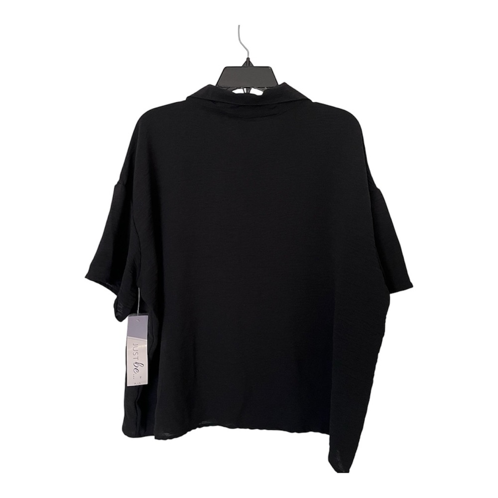 Just Be Classic Black Button-Down Shirt - Picture 2 of 7